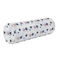 Indenpendence Day Yoga Bolster Pillow Cervical Neck Roll Pillow Cover 17 Inch Round Pillow Insert Foam Cylinder Pillow Back Support Pillow
