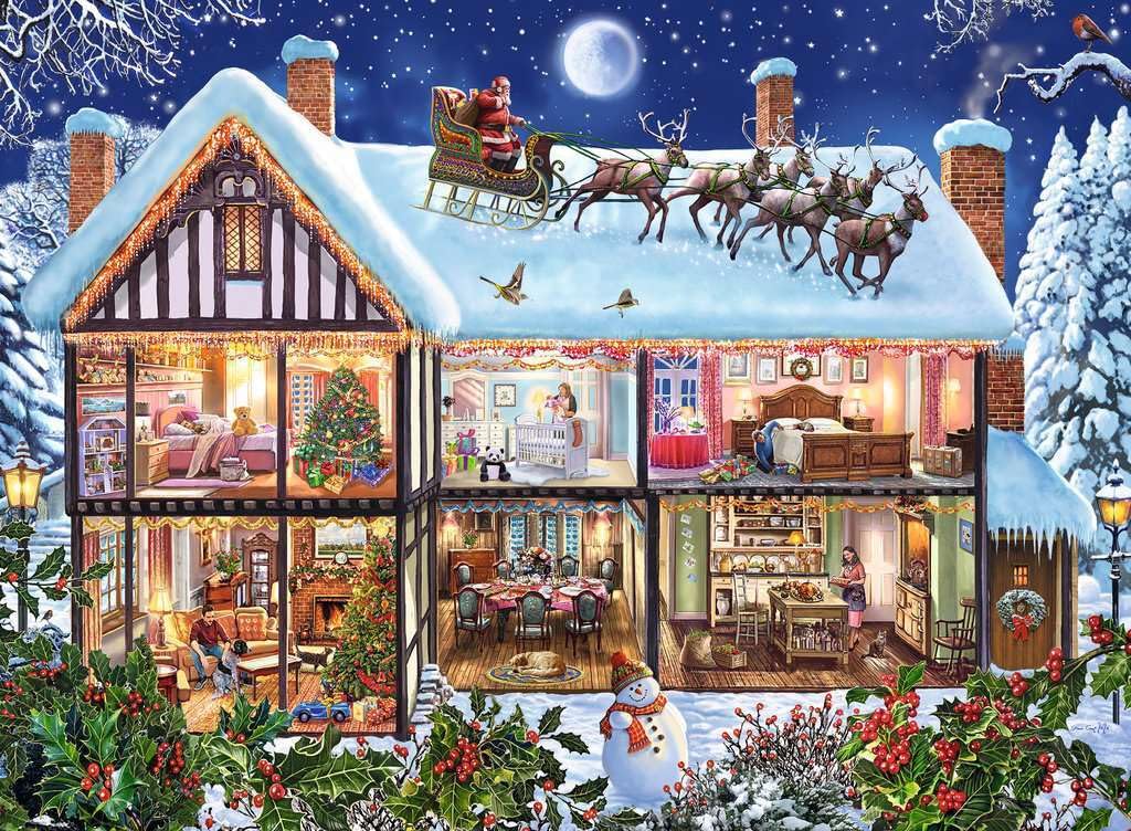 Ravensburger Christmas at Home 100 Piece Jigsaw Puzzle for Kids - 12996 - Every Piece is Unique, Pieces Fit Together Perfectly