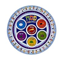 Rite Lite Melamine Kids Seder Plate, Multicolor, Passover, Medium, 5x5x5 inches, Dishwasher Safe, Geometric/Abstract Pattern
