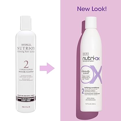 NUTRI-OX Gentle Shampoo & Conditioner for Thicker, Fuller-Looking Hair | Color Treated Hair | Peppermint | Clinically & Dermatologically Tested | Color-Safe