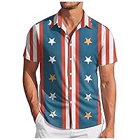 Button Down Short Sleeve Linen Shirts for Men Casual Vacation Shirts Summer Tropical Shirts Tops Shirts for Men
