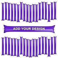 TopTie Custom 100Pair Thunder Sticks Noise Maker Inflatable Bambam Cheering Clappers 23-1/2 x 4 Inch - Purple