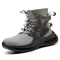 Steel Toe Shoes Indestructible Work Shoes for Men Comfortable Breathable Safety Boots Slip-Resistant Composite Toe Shoes for Construction Size 40-50