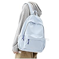 Blue Casual Daypack Backpack Simple Backpack College Backpack for Women Carry On Backpack