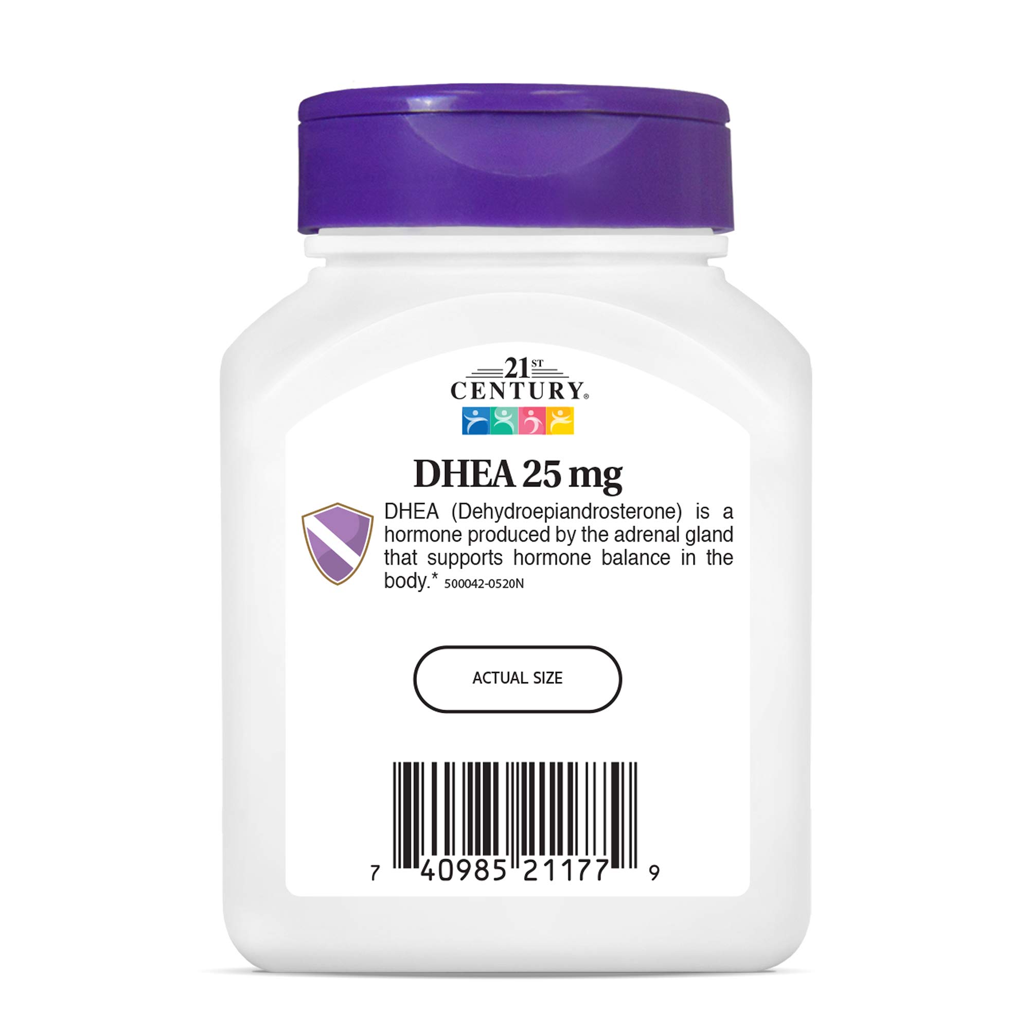 21st Century DHEA 25 mg Capsules, 90 Count