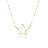 Sterling Silver LARGE STAR Necklace