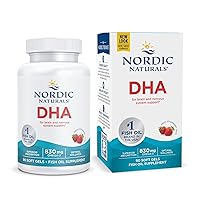 Nordic Naturals DHA, Strawberry - 90 Soft Gels - 830 mg Omega-3 - High-Intensity DHA Formula for Brain & Nervous System Support - Non-GMO - 45 Servings Nordic Naturals DHA, Strawberry - 90 Soft Gels - 830 mg Omega-3 - High-Intensity DHA Formula for Brain & Nervous System Support - Non-GMO - 45 Servings