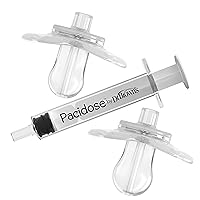 Pacidose Pacifier and Liquid Baby Medicine Dispenser with Oral Syringe and Two Sizes of Pacifier Bulbs - 0-6m and 6-18m