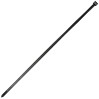South Main Hardware 848212 18-in, 50-Pack, 175-lb, Standard Nylon Cable Tie, Black UV, 50 Piece