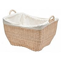 KOUBOO 1060053 Wicker Laundry Basket with Liner, 21.5