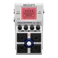 Zoom MS-50G+ MultiStomp Guitar Effects Pedal, Single Stompbox, 100 effects, Stereo Outputs, Tuner, Featuring Drives, Modulations, Delays, Reverbs, Compressors, and More