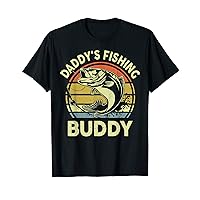Daddy Fishing Buddy Bass Fish Funny Youth Baby Boy Girl Kids T-Shirt