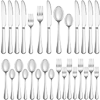 20 Piece Silverware Set Service for 4,Premium Stainless Steel Flatware Set,Mirror Polished Cutlery Utensil Set,Durable Home Kitchen Eating Tableware Set,Include Fork Knife Spoon Set,Dishwasher Safe