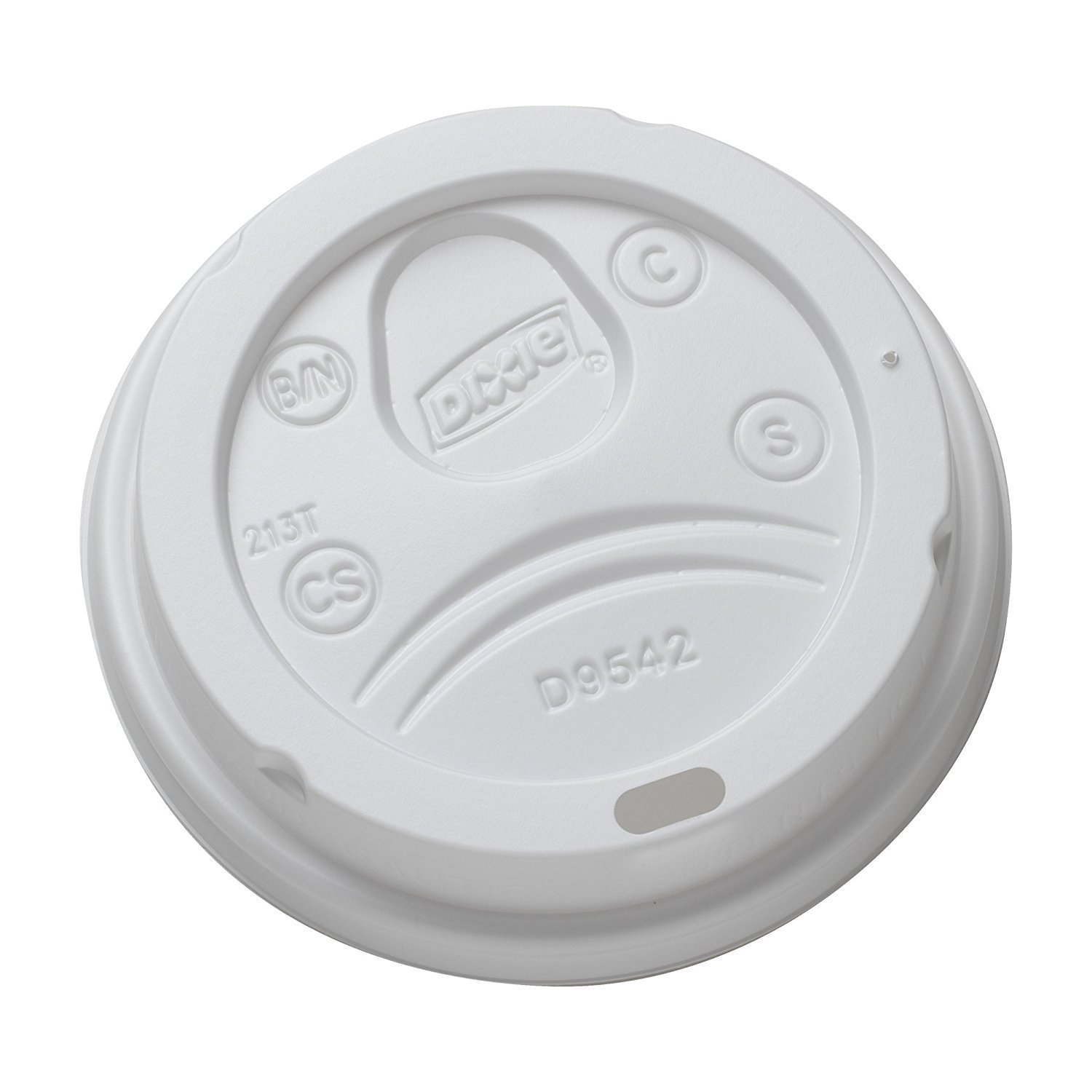 Dixie D9542W Dome Lid for 10-16 Ounce PerfecTouch Cups and 12-20 Ounce Paper Hot Cups, White 100 Lids