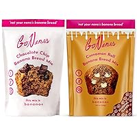GoNanas Banana Bread Mix - Bundle of 2 Flavors. Vegan, Gluten Free Healthy Snacks. Oat Flour Banana Bread or Banana Muffin Mix. Women Owned, US Ingredients, Dairy Free, Nut Free, Delicious Snacks