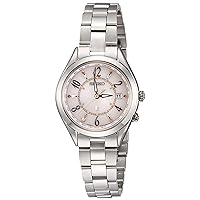 Seiko SSQV077 Women's Wrist Watch, Silver, Dial: Mocha Pink, Bracelet Type