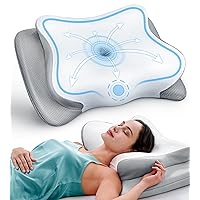 Ease Now Cervical Neck Pillow for Pain Relief, Beauty Sleeping Cooling Pillow for Side Back Stomach Sleeper, Odorless Memory Foam Bed Pillows Deep Sleep,Ergonomic Orthopedic Contour Neck Support
