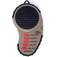 Cass Creek Ergo Predator Call, Handheld Electronic Game Call, CC010, Compact Design, 5 Calls In 1, Coyote Call, Expert Calls for Everyone, Brown, Black