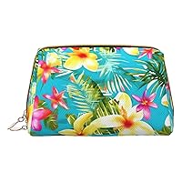 Summer Style Hawaiian Print Leather Makeup Bag Small Travel Cosmetic Bag For Women,Cosmetic Organizer Makeup Pouch For Purse