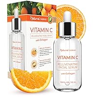 Vitamin C & Collagen Face Serum - Improve Skin Elasticity, Reduce Dark Spots & Wrinkles, Brighten Complexion - 1.69 Fl. oz/ 50ml