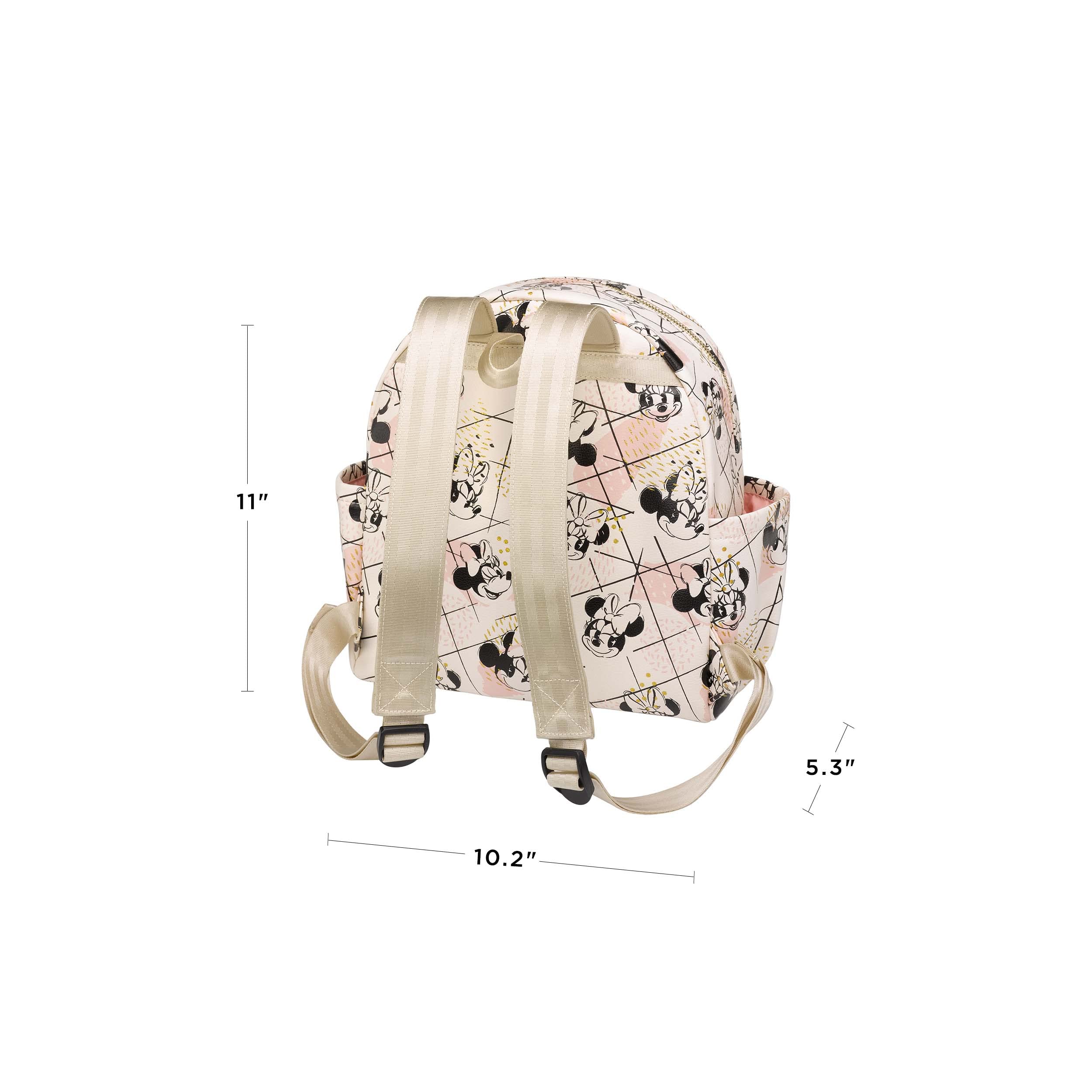 Petunia Pickle Bottom Mini Backpack | Diaper Bag Backpack for Parents | Stylish Bag and Organizer | Compact Backpack for On The Go Moms and Dads | Shimmery Minnie Mouse