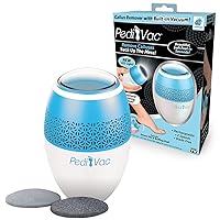 As Seen On TV Electric Callus Remover + Built-In Vacuum Sucks Up Shavings,Gently Removes Calluses & Dry Skin in Seconds, Mess-Free, Spins at 2000 RPMs, LED Light, 2 Speed Settings, 3.5