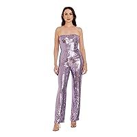 Dress the Population Womens Andy Strapless Sequin Wide Leg Jumpsuit