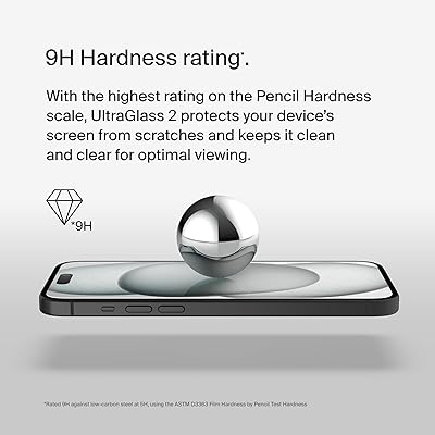Belkin ScreenForce TemperedGlass Treated Screen Protector for iPhone 15 -  Slim & Scratch-Resistant - Includes Easy Align Tray for Bubble Free