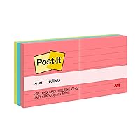 Post-it Notes, 3x3 in, 6 Pads, America's #1 Favorite Sticky Notes, Poptimistic Collection, Bright Colors (Magenta, Pink, Blue, Green), Clean Removal, Recyclable (630-6AN)