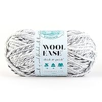 Lion Brand Yarn Wool-Ease Thick & Quick Bulky Yarn, Marble