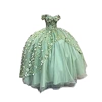 Modern 3D Floral Flowers Quinceanera Dresses Ball Gown Charro Style Mexican Homecoming Sweet 15 Dress