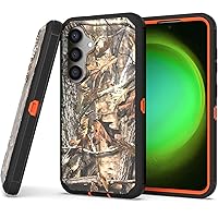 CoverON Rugged Designed for Samsung Galaxy S24+ Case, Heavy Duty Constuction Military Grade A Etched Grip Hybrid Rigid Armor Skin Cover Fit Galaxy S24 Plus 5G Phone Case - Camo