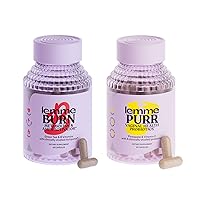Burn & Purr Capsule Bundle - Metabolism & Fat Burning + Vaginal Health Probiotics - Vegan, Gluten Free, Non-GMO - 60 Ct. Each
