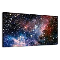 arteWOODS Canvas Wall Art Galaxy Nebula Starry Cosmic Painting Pictures Panoramic Canvas Arotwork Universe Stars Outer Space Wall Art for Home Office Decoration Framed Ready to Hang 20