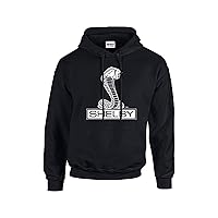 Trenz Shirt Company Ford Shelby Cobra Car Adult Hooded Pullover-Black-XL