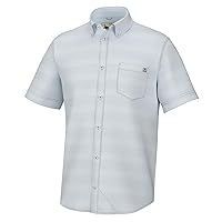 HUK Men's Kona Pattern Short Sleeve Fishing Button Down Shirt