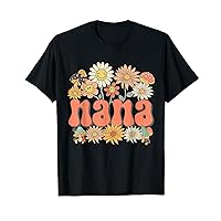 Groovy Nana Floral Hippie Retro Daisy Flower Mother's Day T-Shirt