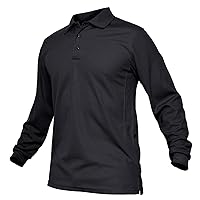 TACVASEN Men's Outdoor Sport Performance Polo Long and Short Sleeve Shirt Tactical Top Tee Shirt