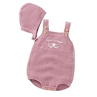 Newborn Infant Baby Knit Romper Cotton Sleeveless Boy Girl Solid Sweater Clothes Baby 18 Months Girl