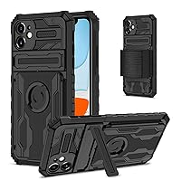 ZORSOME for iPhone 11 Heavy Duty Shockproof Satnd Case,Sports Armband Case for iPhone 11,with 360° Rotatable & Detachable Wristband,Black