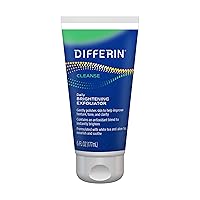 Differin Face Scrub Daily Brightening Exfoliator, Improves Tone and Texture for Acne Prone Skin, Green, 6 Fl Oz (Packaging May Vary)