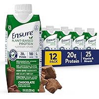 100% Plant-Based Vegan Protein Nutrition Shakes with 20g Fava Bean and Pea Protein, Chocolate, 11 Fl Oz, 12 Count
