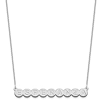 Jewels By Lux 10K Gold 9 Letter Bubble Cable Chain Necklace (Length 18 in Width 51.88 mm)
