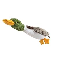 Best Pet Supplies Interactive Mallard Mates Dog Toy with Crinkle and Squeaky Enrichment for Small and Medium Breed Puppies or Dogs, Cute and Plush - Mallard Duck (Brown), Small