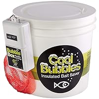 Marine Metal CB-211 Cool Bubbles Insulated, Aerated Live Bait Container with Bubble Box Pump & Dip Net (8 qt)