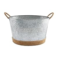 Mud Pie Tin and Jute Party Tub, Cheer, 10