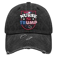 Nurse for Trump Hats for Mens Washed Distressed Baseball Caps Stylish Washed Workout Hat Quick Dry
