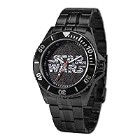 STAR WARS Adult Honors Diver Bezel Analog Quartz Strap Watch, Black/Black/Black
