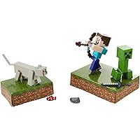  Mattel Minecraft Overworld Protector Playset, Accessories and  Papercraft Blocks, Creative, Building Toy Set for Kids Ages 6 Years and  Older : Toys & Games