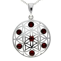 Genuine Baltic Amber & Sterling Silver Classic Celtic Flower Of Life Pendant without Chain - GL365